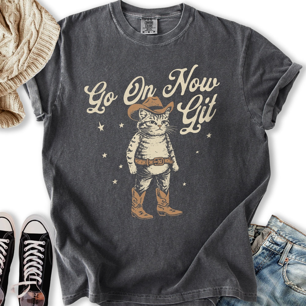 Go On Now Git Cat - Adult & Kids T-Shirts, Sweatshirts & Hoodies apparel design preview 1
