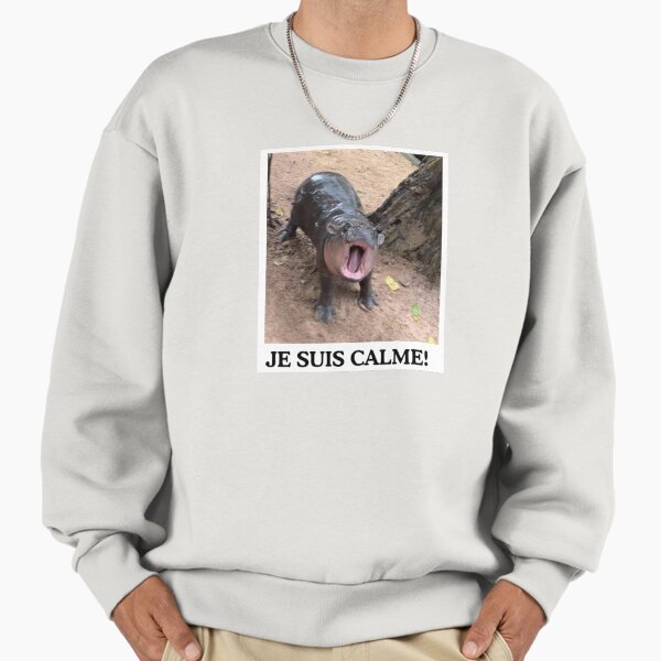 Moo Deng JE SUIS CALME - Adult & Kids T-Shirts, Sweatshirts & Hoodies apparel design preview 1