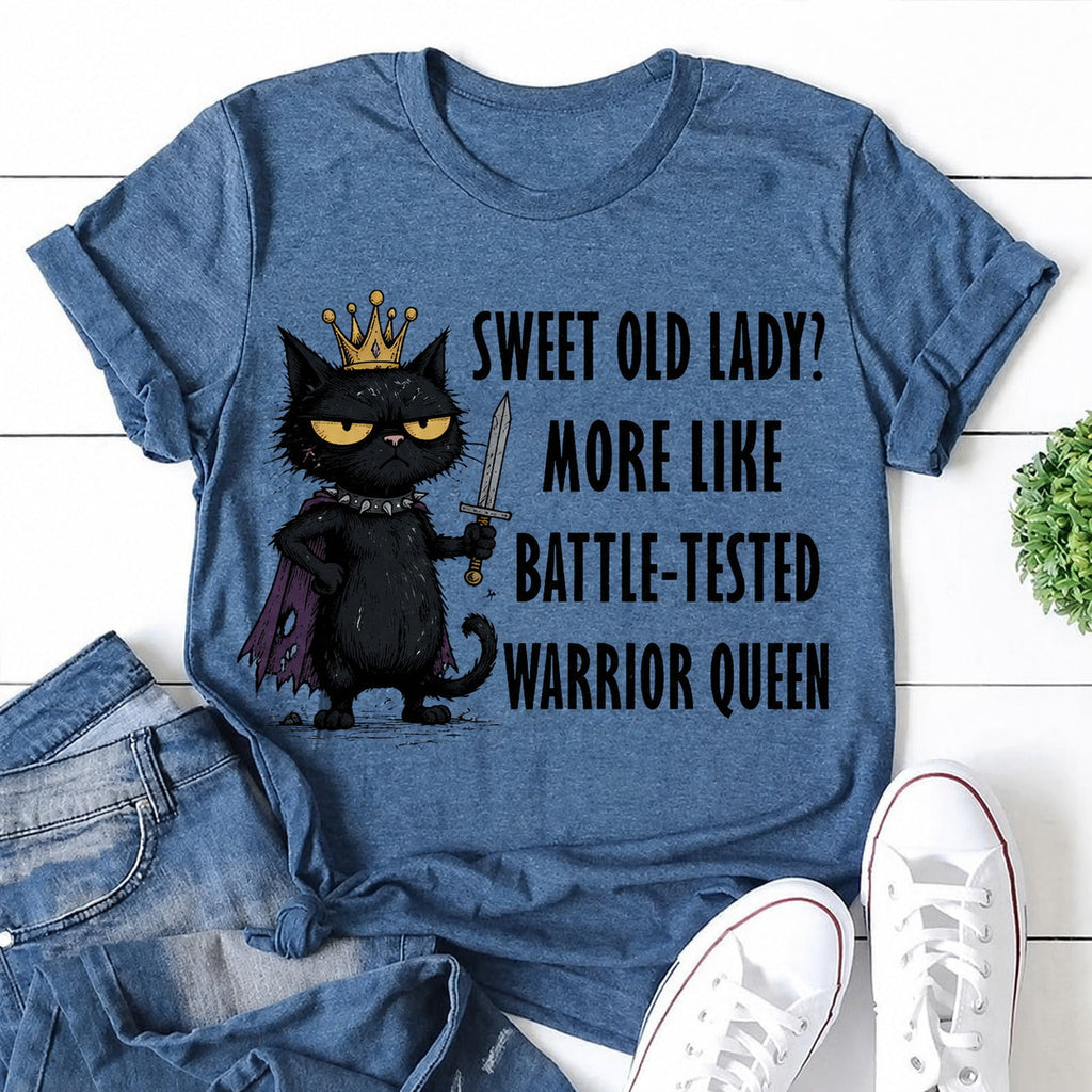 Sweet Old Lady Cat Print Women Slogan - Adult & Kids T-Shirts, Sweatshirts & Hoodies apparel design preview 1