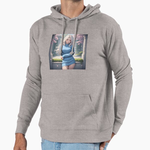 Cute Anime Girl Cozy Sweater Aesthetic Portrait - Adult & Kids T-Shirts, Sweatshirts & Hoodies apparel design preview 1