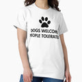 Dogs Welcome People Tolerated - Adult & Kids T-Shirts, Sweatshirts & Hoodies apparel design preview 1