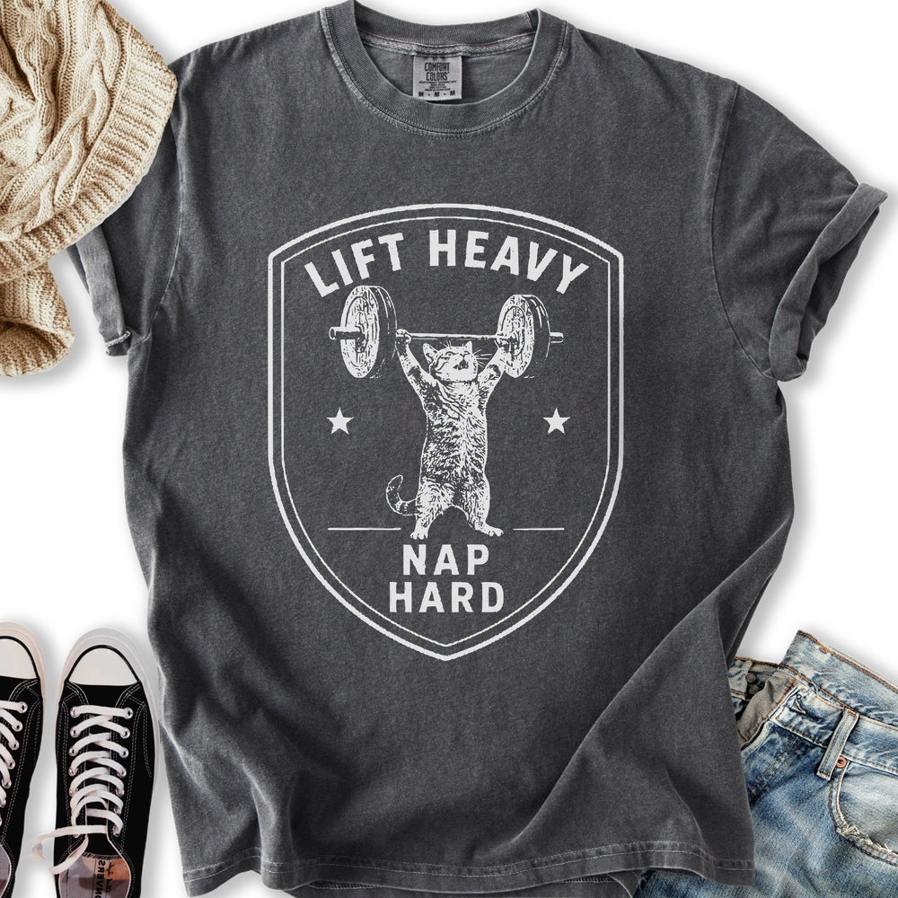 Lift Heavy Nap Hard - Adult & Kids T-Shirts, Sweatshirts & Hoodies apparel design preview 1