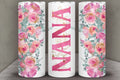Floral NANA 20 oz Skinny Tumbler Cup With Straw - Adult & Kids T-Shirts, Sweatshirts & Hoodies apparel design preview 1