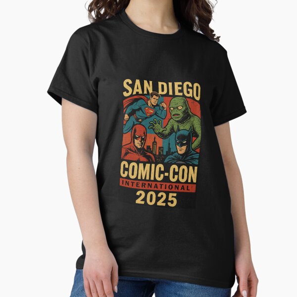 San Diego Comic-Con 2025 Retro Superhero Tribute - Adult & Kids T-Shirts, Sweatshirts & Hoodies apparel design preview 1