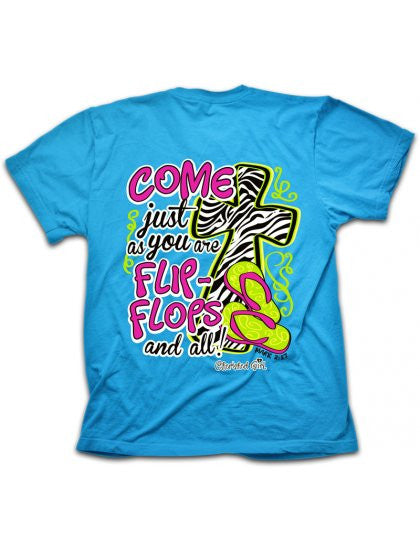 Sale Cherished Girl Come as you are Flip Flops Zebra - Adult & Kids T-Shirts, Sweatshirts & Hoodies apparel design preview 1