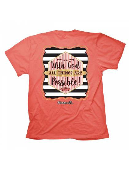 Cherished Girl With God All Things are Possible - Adult & Kids T-Shirts, Sweatshirts & Hoodies apparel design preview 1