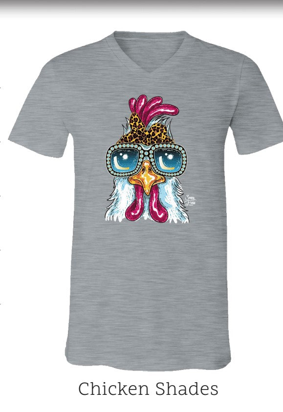 Sassy Frass Chicken Shades Sunglasses Canvas - Adult & Kids T-Shirts, Sweatshirts & Hoodies apparel design preview 2