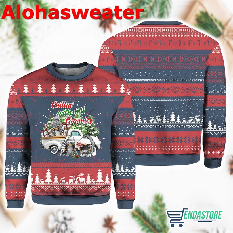 Chillin With My Gnomies Ugly Christmas Sweater product image 2