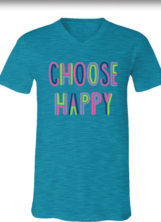 Sassy Frass Choose Happy Canvas - Adult & Kids T-Shirts, Sweatshirts & Hoodies apparel design preview 2