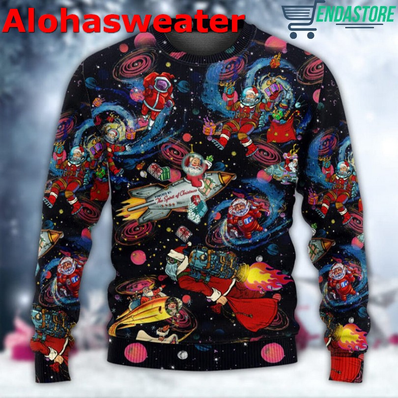 Chrismas Santa In The Space Christmas Sweater product image