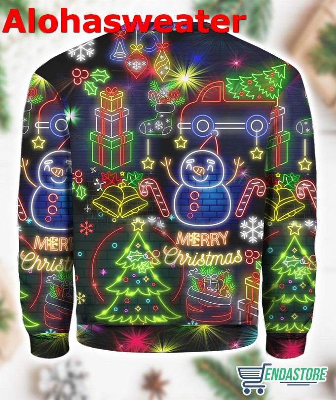 Christmas Bright Neon Lighting Ugly Christmas Sweater product image 3