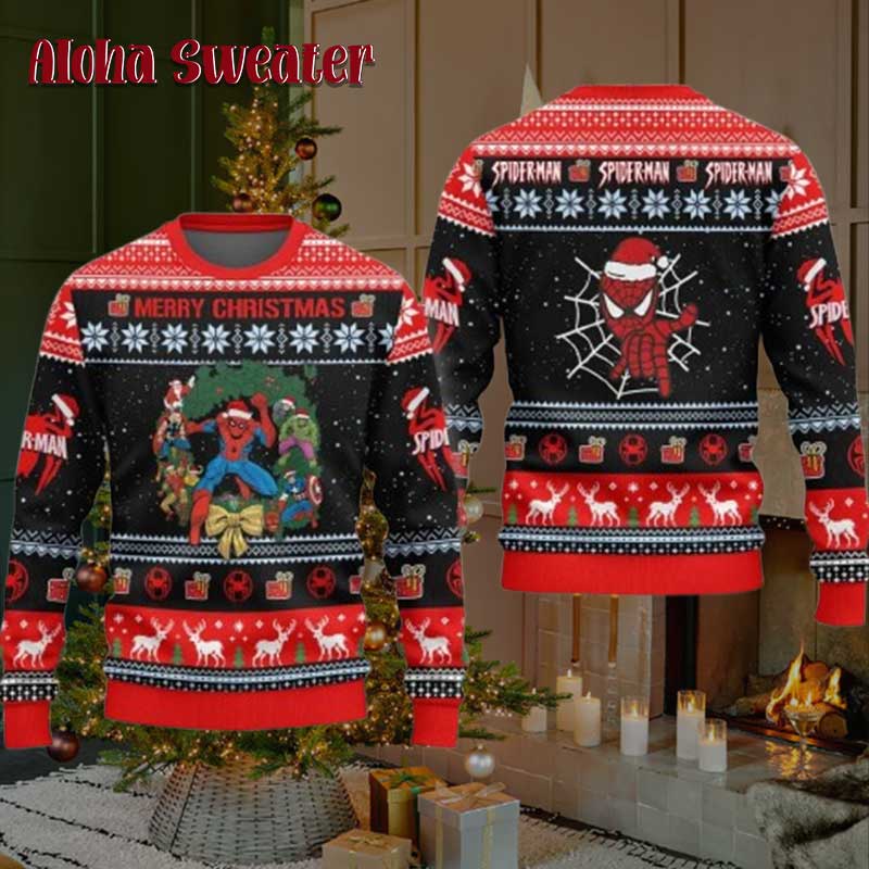 Christmas Wrest Spider Man Ugly Christmas Sweater product image