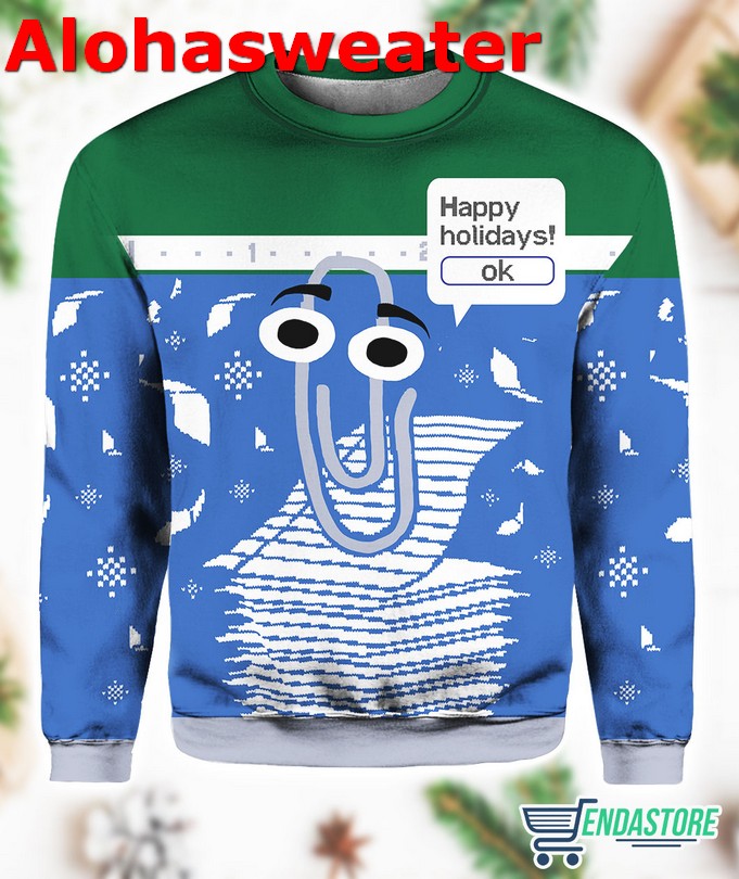 Clippy Is Front And Center On Microsoft Latest Christmas Ugly Sweater product image