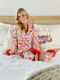 Simply Southern Cozy Feather Holiday Button PJ Pants - Adult & Kids T-Shirts, Sweatshirts & Hoodies apparel design preview 1