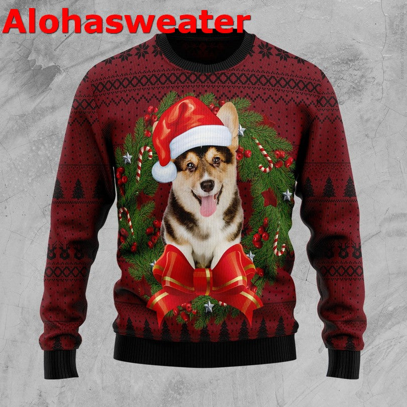 Corgi best dog mom ever Christmas sweater product image 2