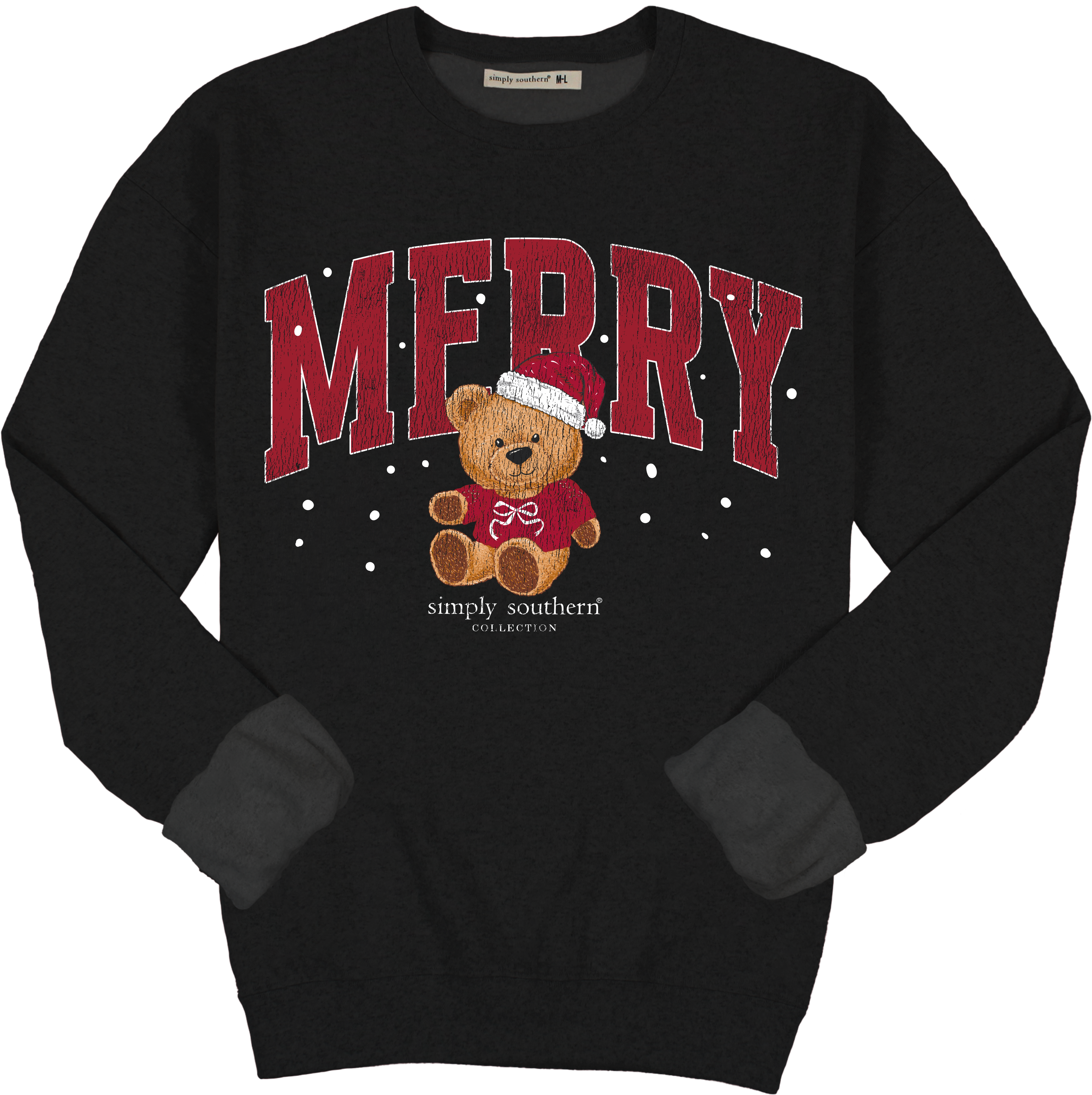 Simply Southern Merry Bear Holiday Crew - Adult & Kids T-Shirts, Sweatshirts & Hoodies apparel design preview 2