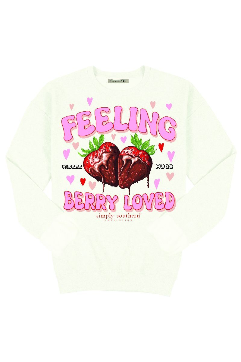 Simply Southern Berry Loved Valentine Crew - Adult & Kids T-Shirts, Sweatshirts & Hoodies apparel design preview 2