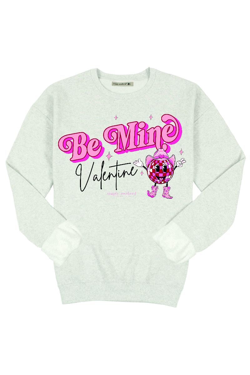 Simply Southern Be Mine Valentine Flurry Crew - Adult & Kids T-Shirts, Sweatshirts & Hoodies apparel design preview 2