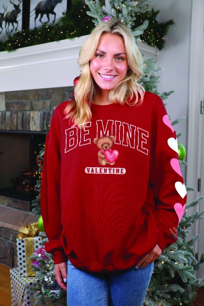 Simply Southern Be Mine Valentine Crew - Adult & Kids T-Shirts, Sweatshirts & Hoodies apparel design preview 1