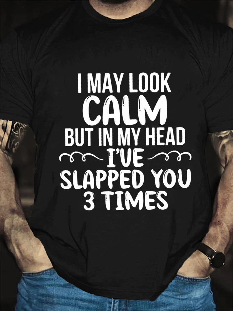 I May Look Calm Print Men Slogan - Adult & Kids T-Shirts, Sweatshirts & Hoodies apparel design preview 5