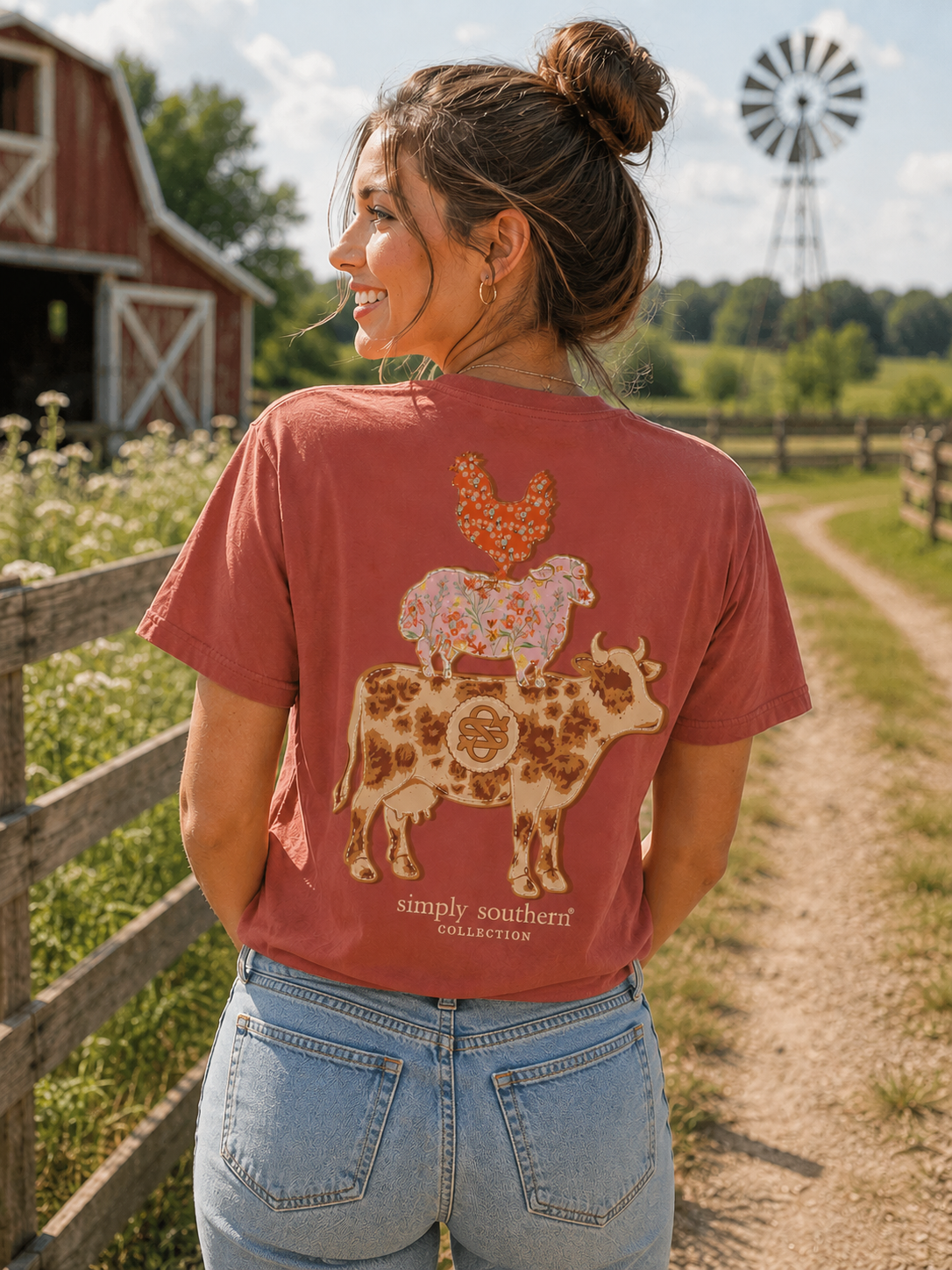Simply Southern Farm Patterns Maple - Adult & Kids T-Shirts, Sweatshirts & Hoodies apparel design preview 1