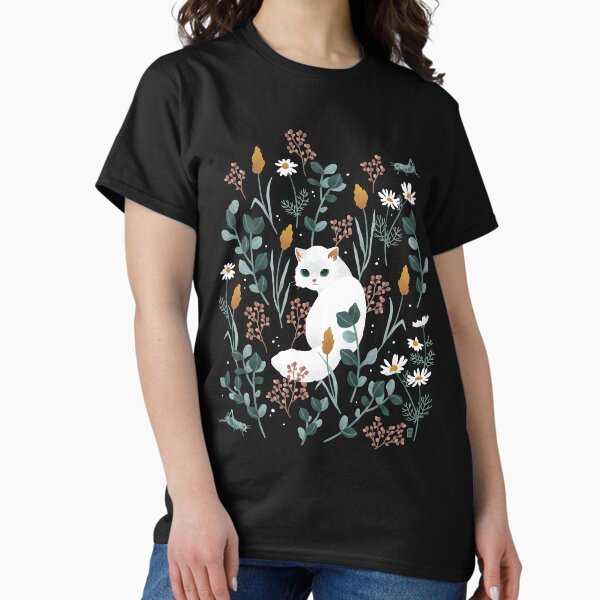 Cat in the meadow pattern 2 - Adult & Kids T-Shirts, Sweatshirts & Hoodies apparel design preview 1