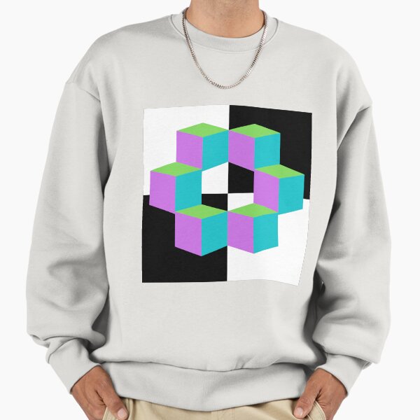 Colorful Cube Geometric Pattern - Adult & Kids T-Shirts, Sweatshirts & Hoodies apparel design preview 1