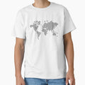 World map made with dots - Adult & Kids T-Shirts, Sweatshirts & Hoodies apparel design preview 1
