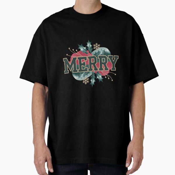 Merry Christmas Varsity Aesthetic Vintage Holiday - Adult & Kids T-Shirts, Sweatshirts & Hoodies apparel design preview 1