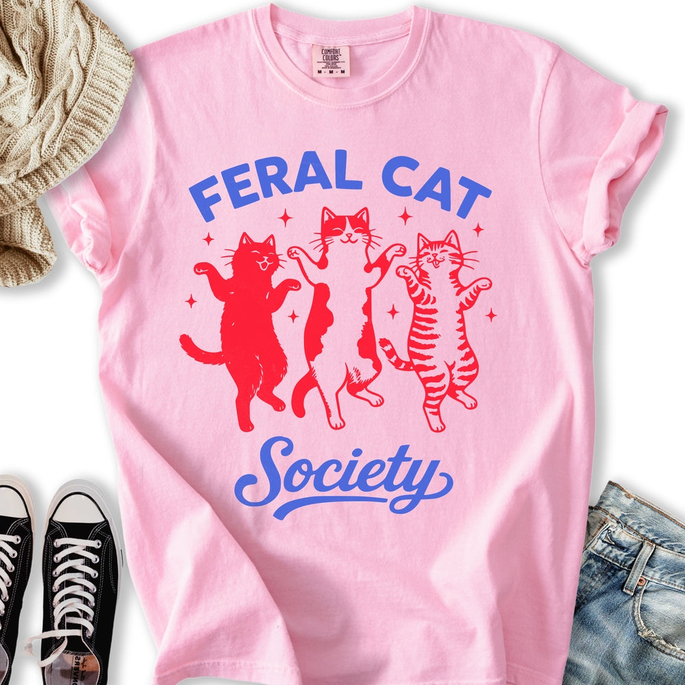 Feral Cat Society - Adult & Kids T-Shirts, Sweatshirts & Hoodies apparel design preview 2