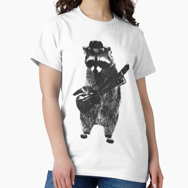 Raccoon wielding ukulele - Adult & Kids T-Shirts, Sweatshirts & Hoodies apparel design preview 1