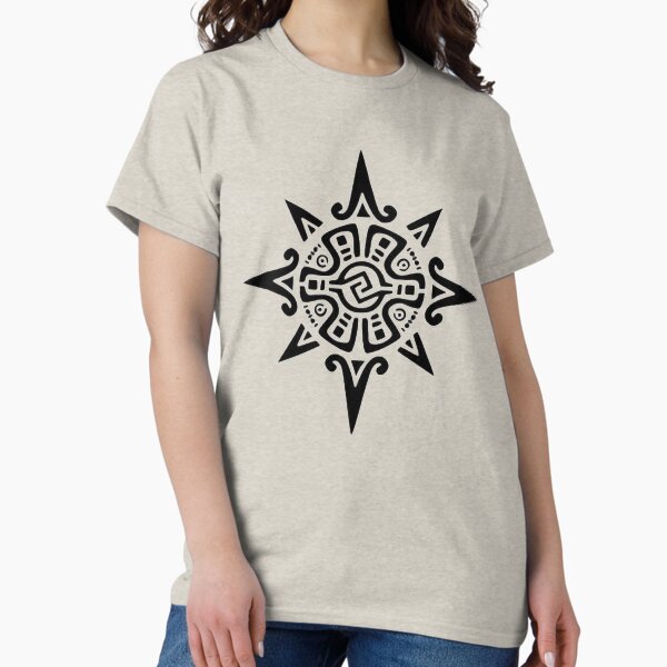 Mayan sun tattoo digital art. - Adult & Kids T-Shirts, Sweatshirts & Hoodies apparel design preview 1
