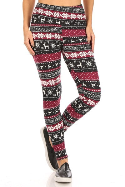 Christmas Fair Isle Reindeer Print Soft Lounge Fleece - Adult & Kids T-Shirts, Sweatshirts & Hoodies apparel design preview 1
