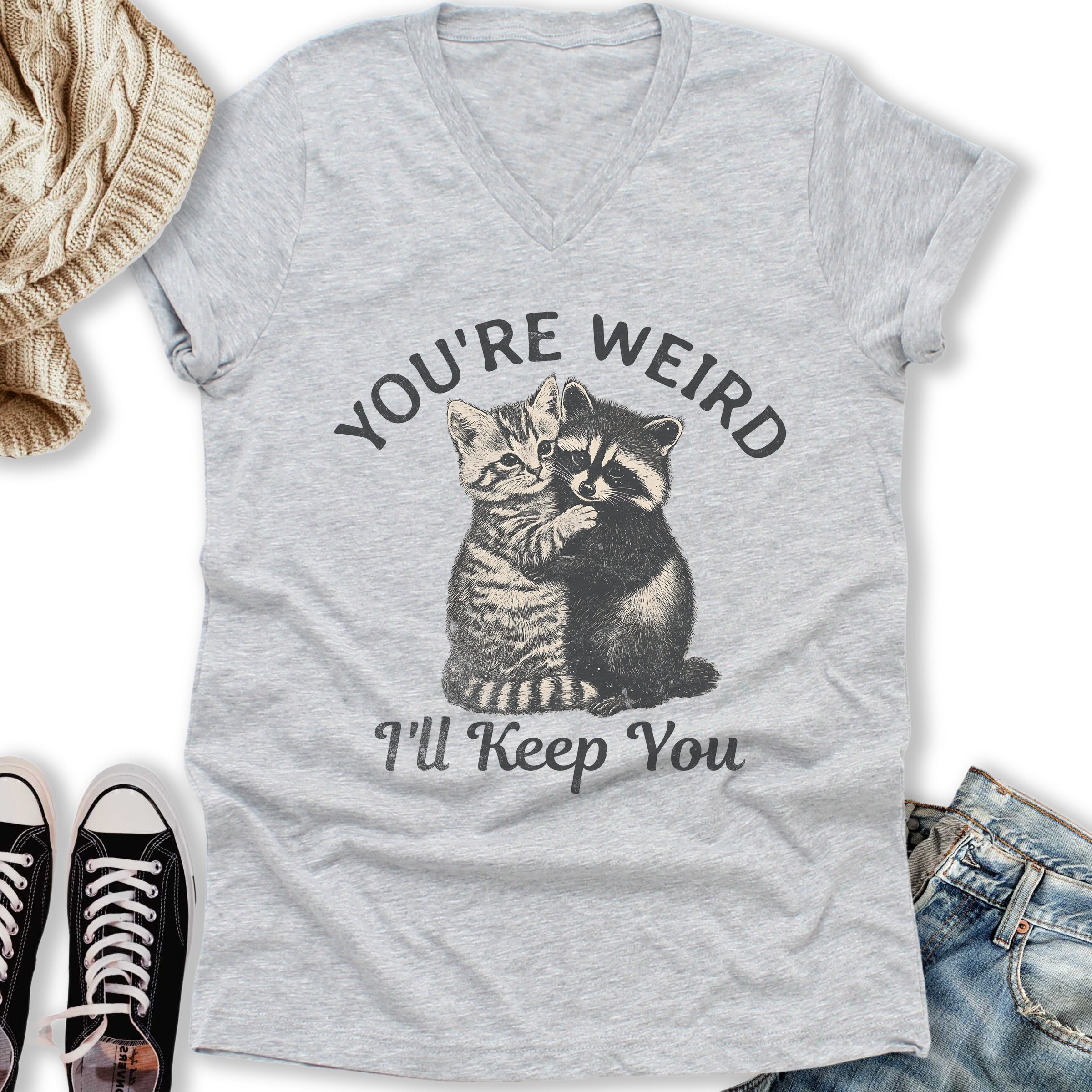 You're Weird V-Neck - Adult & Kids T-Shirts, Sweatshirts & Hoodies apparel design preview 2