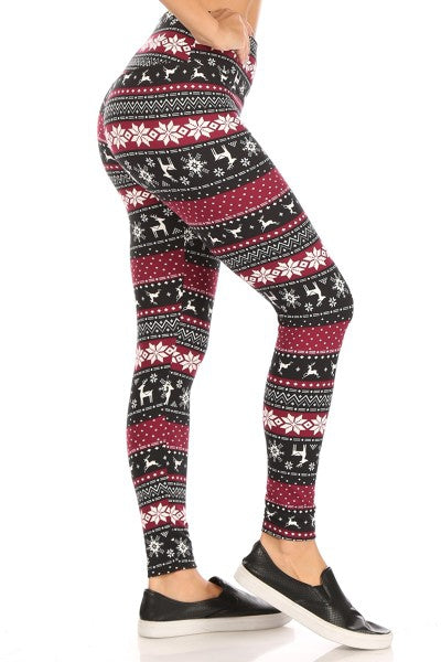 Christmas Fair Isle Reindeer Print Soft Lounge Fleece - Adult & Kids T-Shirts, Sweatshirts & Hoodies apparel design preview 2