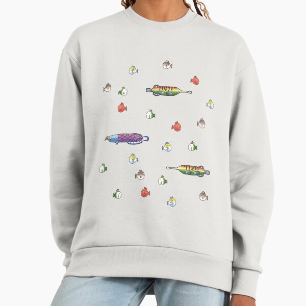 Fishing Wii Sports Fish Species Seamless Pattern - Adult & Kids T-Shirts, Sweatshirts & Hoodies apparel design preview 1