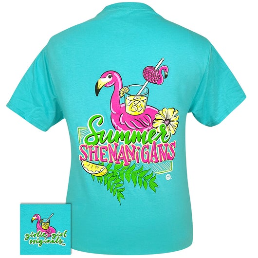 Girlie Girl Originals Summer Shenanigans Flamingo - Adult & Kids T-Shirts, Sweatshirts & Hoodies apparel design preview 1