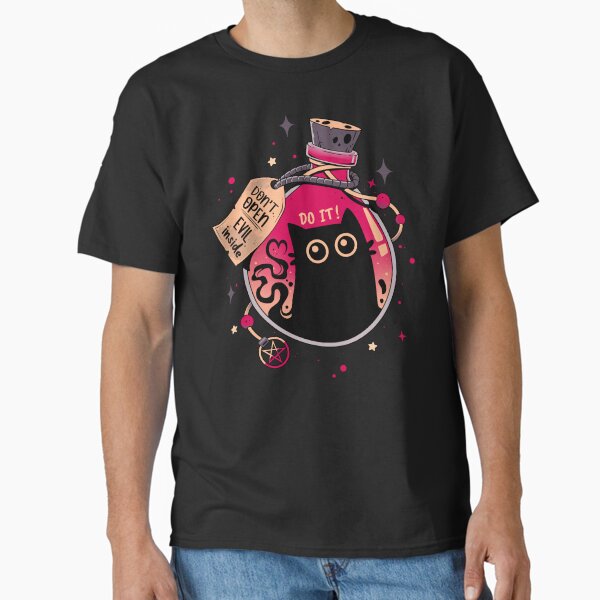 Bottled Menace Evil Black Cat - Adult & Kids T-Shirts, Sweatshirts & Hoodies apparel design preview 1