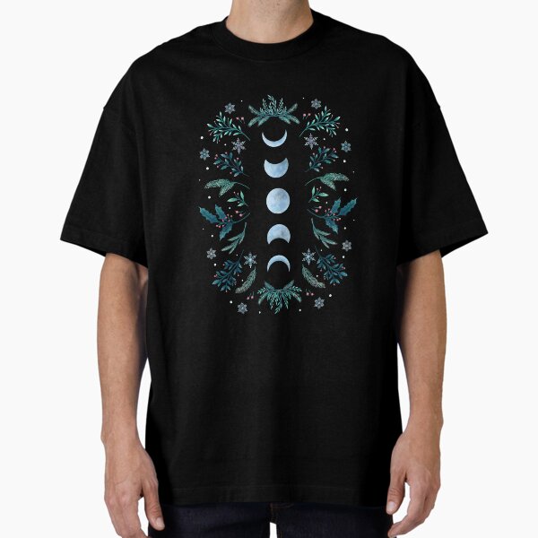 Moonlit Garden-Teal Snow - Adult & Kids T-Shirts, Sweatshirts & Hoodies apparel design preview 1