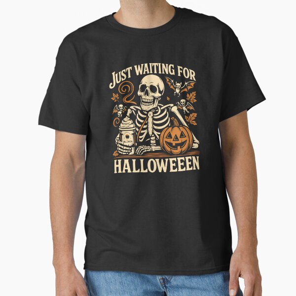 Just Waiting For Halloween Spooky Summer - Adult & Kids T-Shirts, Sweatshirts & Hoodies apparel design preview 1