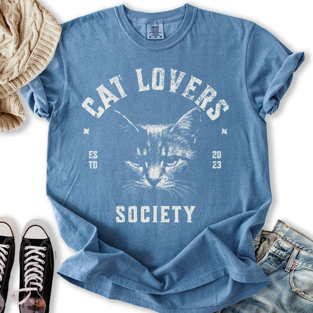 Cat Lovers Society - Adult & Kids T-Shirts, Sweatshirts & Hoodies apparel design preview 2