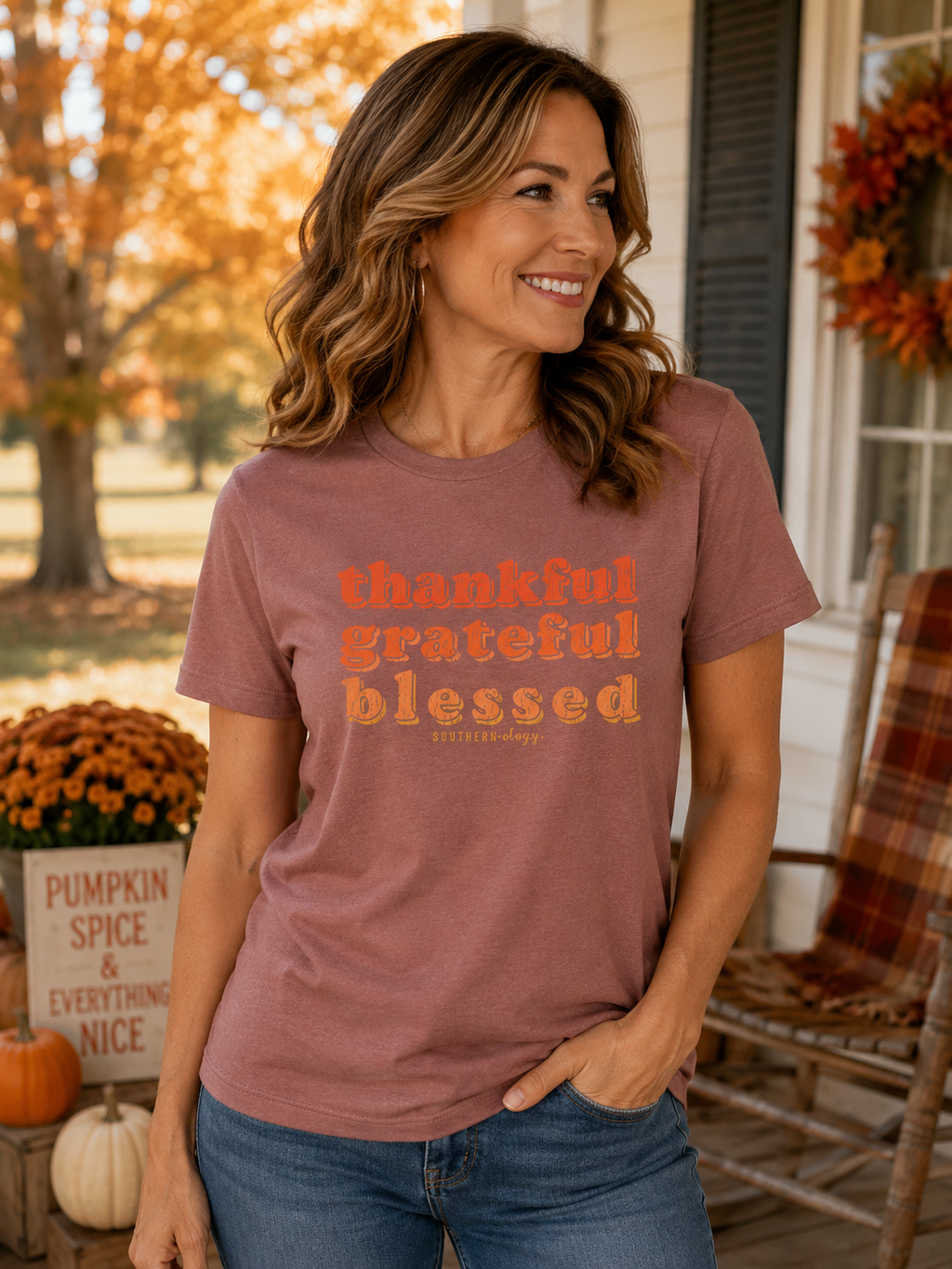 Southernology Statement Collection Thankful Grateful - Adult & Kids T-Shirts, Sweatshirts & Hoodies apparel design preview 1