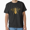 Floral Golden Honey Bee - Adult & Kids T-Shirts, Sweatshirts & Hoodies apparel design preview 1