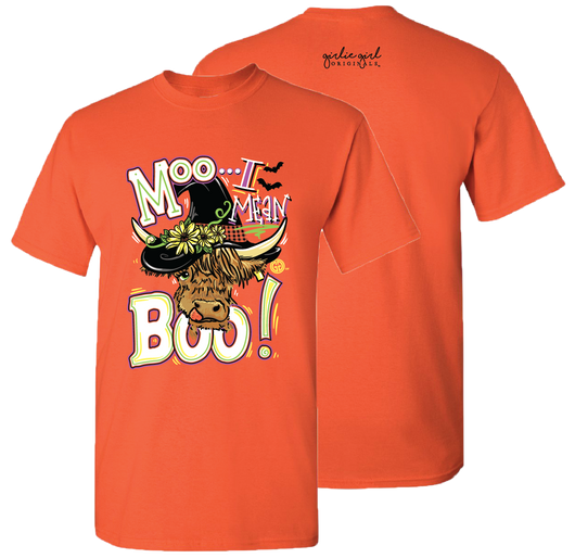Girlie Girl Originals Moo Boo Halloween - Adult & Kids T-Shirts, Sweatshirts & Hoodies apparel design preview 1