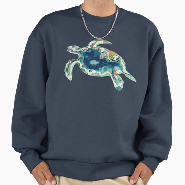 Underwater world inside a turtle shape - Adult & Kids T-Shirts, Sweatshirts & Hoodies apparel design preview 1