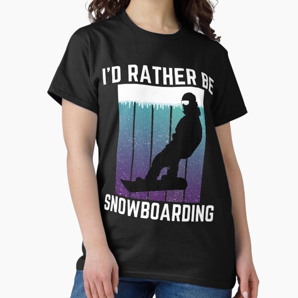 I'd Rather Be Snowboarding Sunset Snowboard Lover - Adult & Kids T-Shirts, Sweatshirts & Hoodies apparel design preview 1