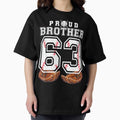 Proud Brother Baseball Player Number 63 Sibling - Adult & Kids T-Shirts, Sweatshirts & Hoodies apparel design preview 1