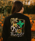 Girlie Girl Originals Give Thanks Fall Cow Pumpkin - Adult & Kids T-Shirts, Sweatshirts & Hoodies apparel design preview 1