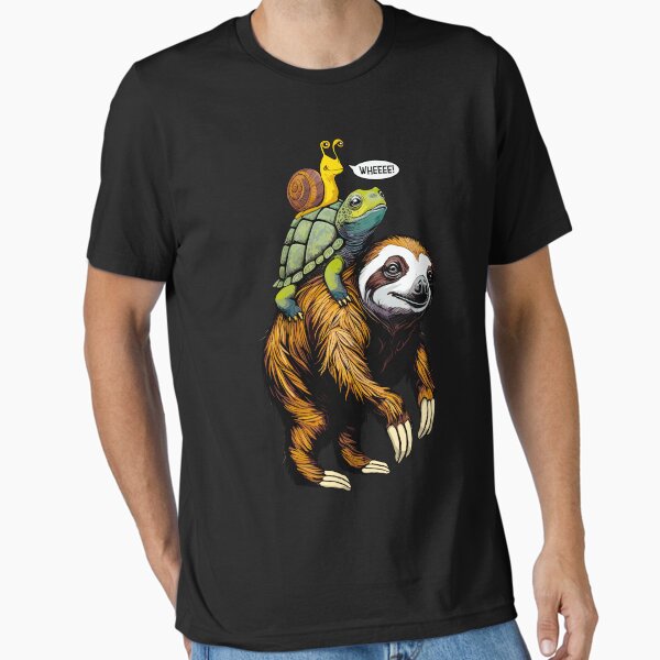 Sloth Turtle Snail Piggyback Slow Animal Speed Race - Adult & Kids T-Shirts, Sweatshirts & Hoodies apparel design preview 1