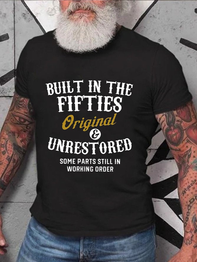 Built In The Fifties Original Unrestored Some Parts - Adult & Kids T-Shirts, Sweatshirts & Hoodies apparel design preview 2
